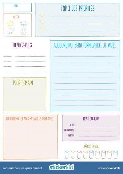 Planifiez vos journées avec StickerKid
